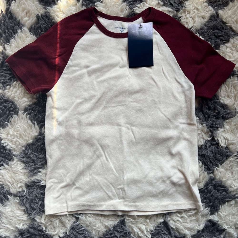 NWT Brandy Melville baseball style baby tee